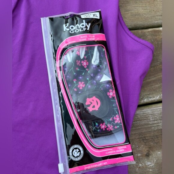 Kandy Golf Purple Sleeveless Polo Shirt size XXL glove left hand XL - Picture 4 of 4